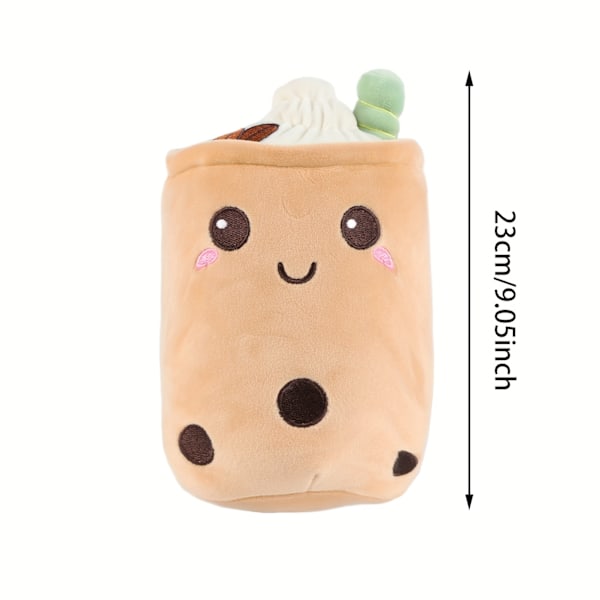 9-tums Bubble Tea Kopps Plushie - Kawaii Mjölk Te Fylld Leksak, Mjuk Bomulls Kudde Perfekt för Alla Hjärtans Dag, Påsk, Halloween & Julgåvor Green