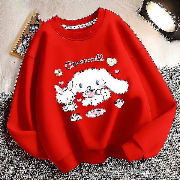 Sanrio Anime Cinnamoroll Barn Tröjor Tecknade Långärmade Tröjor Toppar Pojke Flicka Baby Kläder Träningsdräkt Sportkläder Gåva LGL LQ-BLUE 110