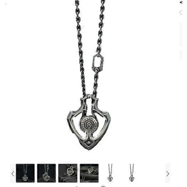Mekaniskt Roterande Kugghjuls Hängsmycke Halsband, Retro Shuttle Rörligt Herrhalsband LGL