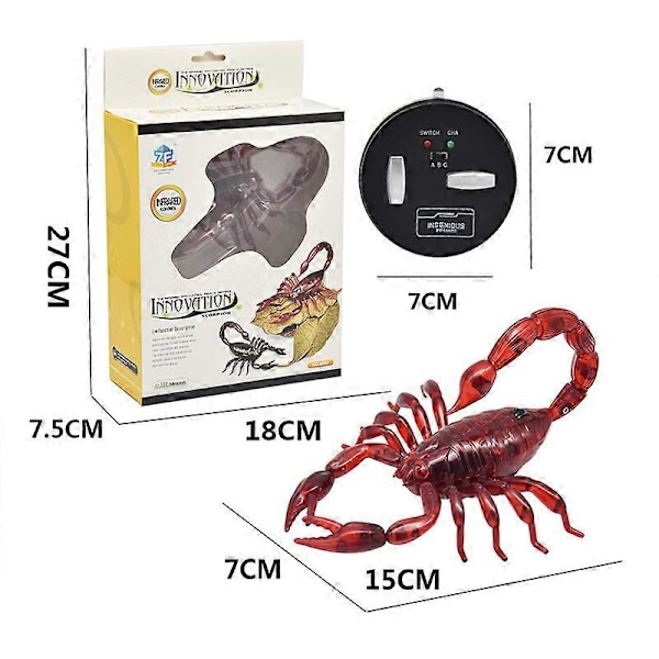 Simuleringsinsekt Infraröd Fjärrkontroll Djurleksak RC Skorpion Spindel Nyckelpiga Barnpresent LGL Red Scorpion