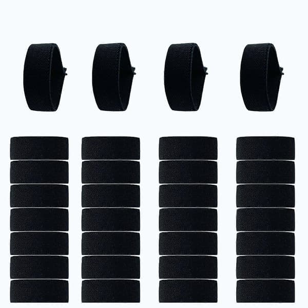 32 stk. Sort begravelses-armbind til minde, sørgebind, politibind, elastisk armbind (LGL) Black 7X7CM