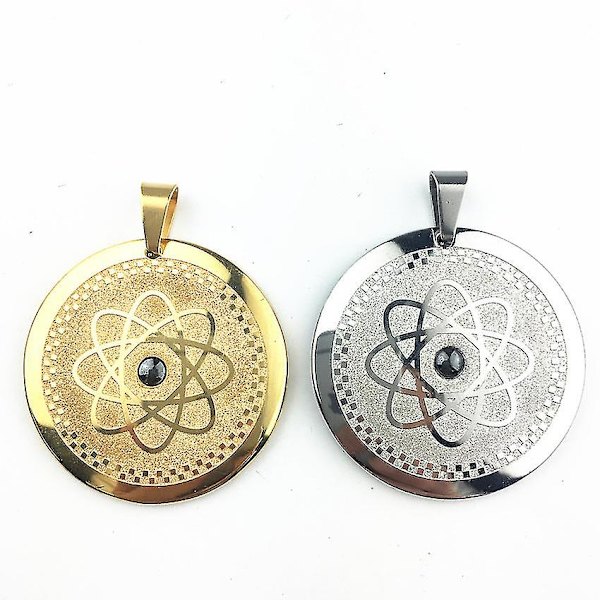 Quantum Science Scalar Energy Health Halskæde Ro Rustfrit Stål Germanium Sten Vedhæng Til Mænd Kvinde Far Mor [GGL] Silver with box