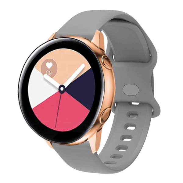 20mm Universal Silikone Urrem Udskiftning til Samsung Galaxy Watch Active/Active2 40mm/Watch 42mm/Huami Amazfit GTR (42mm)/Garmin LGL Grey