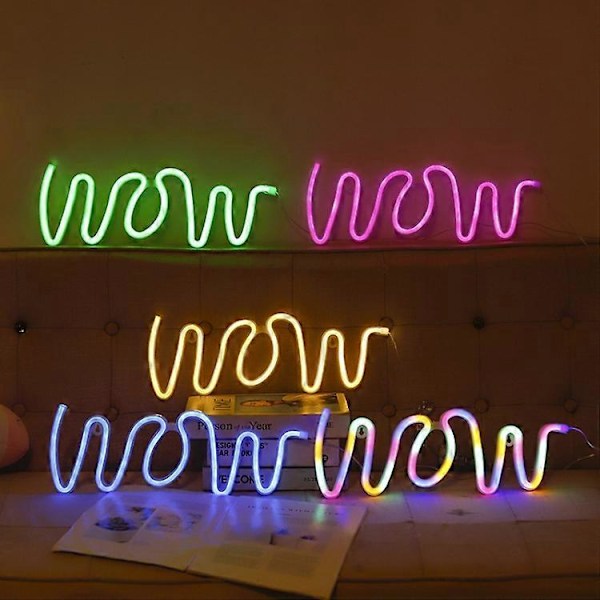 WOW Shape LED Neonlys til vægophængning Bar Atmosfærisk Lys (LGL) Warm Light