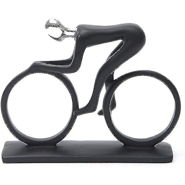 Harpiks Cyklist Skulptur - Mand på Cykel Statue (LGL)