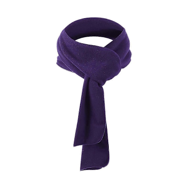 Lång fleecehalsduk för män och kvinnor för vintersporter, lätt, enfärgad, värmande halsskydd, huvudbonad LGL Purple