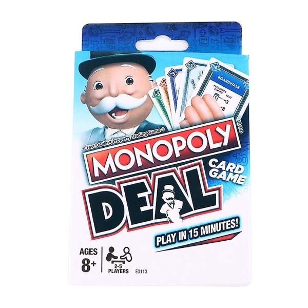Puslespill Familiefest Brettspill Engelsk versjon Monopol Trading CardGame Playing Black