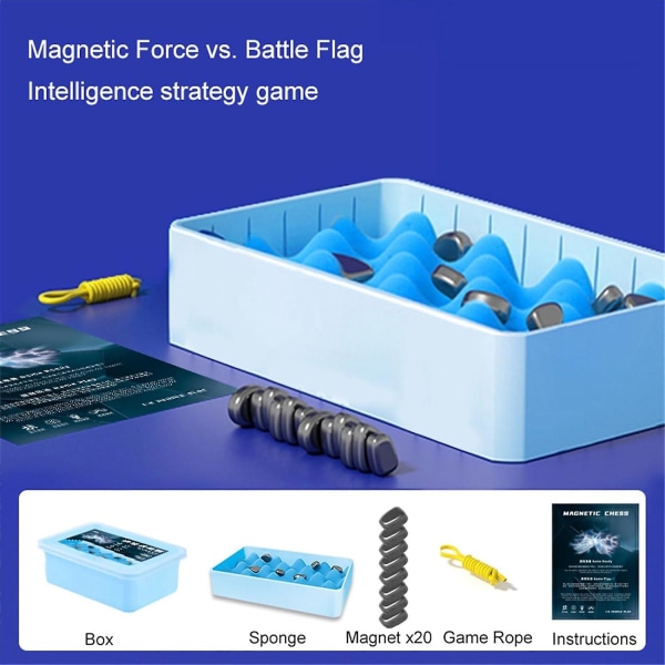 Magnetisk sjakkspill - Strategibrettspill for flerspiller (svampbase) Sponge Base