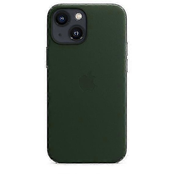 Nahkainen puhelinkotelo iPhone 13 Mini -puhelimelle, nahkakotelo MagSafella, LGL Sequoia Green
