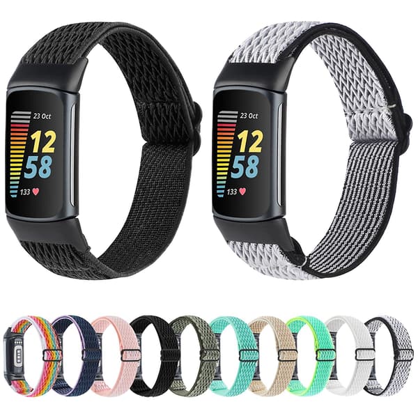 Nylon Urrem til Fitbit Charge 5 (LGL) Black