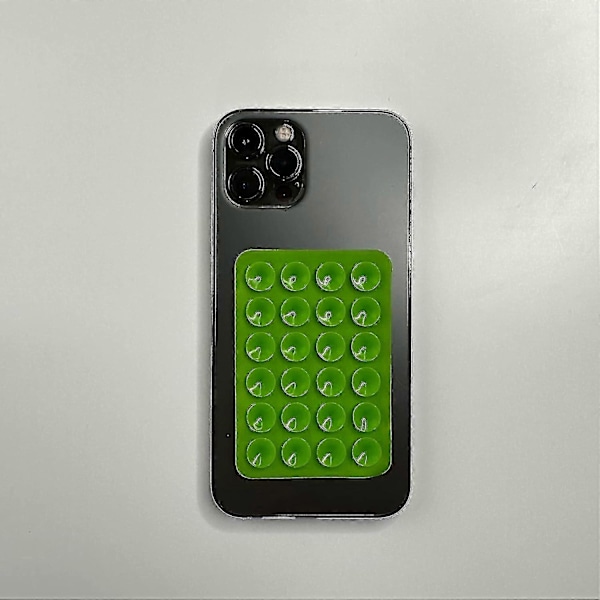 Silikon Sugpropp Telefonfodral Fäste, Självhäftande Telefonfodral Fäste Matta Sugkopp Telefonfodral Hållare Hand LGL Green 5pcs