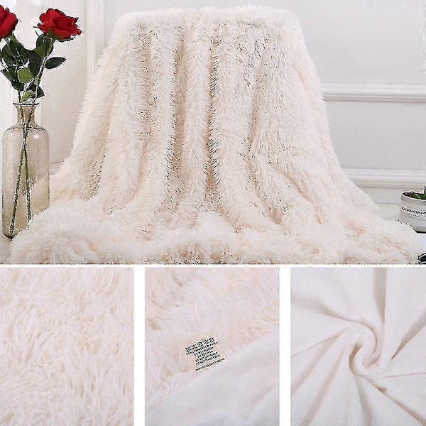 80x120cm Blød Fluffy Shaggy Varm Senge Sofa Sengetæppe Sengetøj Lagen Kastetæppe Qinhai-Høj Kvalitet LGL Coffee
