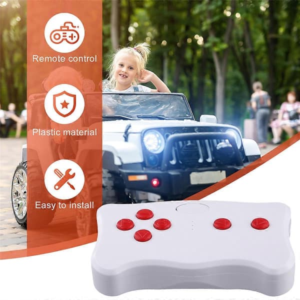 Elektrisk børnebil FCC Børnebil 2.4G Bluetooth Controller Elektriske børnebilsdele (LGL) White Red