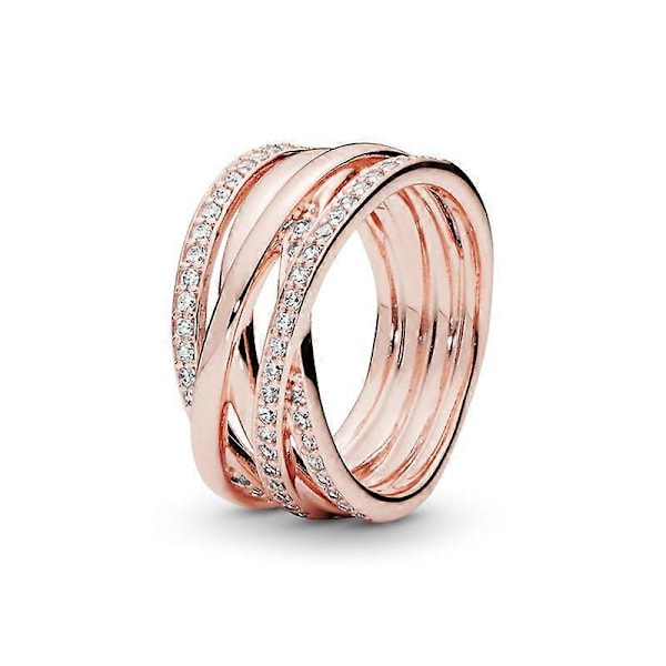Smycke Sammanflätad Cubic Zirconia Ring i Pandora Rose LGL