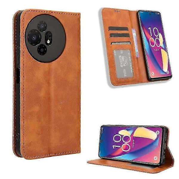Kotelo sopii TCL 50 XL 5G lompakolle PU-nahka magneettisella sulkimella LGL Brown