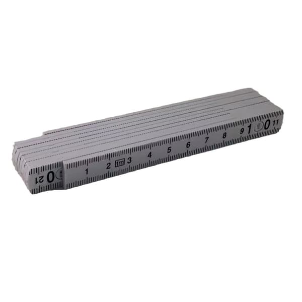 10-sektions vikmått, 1 meter (vit) (LGL)