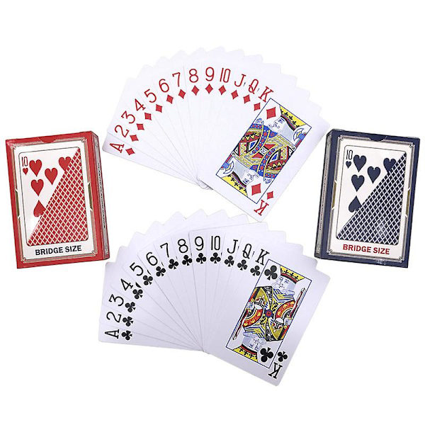 2 set/parti Bridge Baccarat 100% Pvc Spelkorts Plast Vattentät Poker Set Matt Polsk Kort Texas Hold&#39;em Brädspel 58*88mm [LGL] 1Red 1Blue