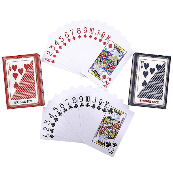2 settiä/erä Bridge Baccarat 100% PVC pelikortit muoviset vedenpitävät pokerisetit himmeäpintaiset Texas Hold'em lautapeli 58*88mm [LGL]