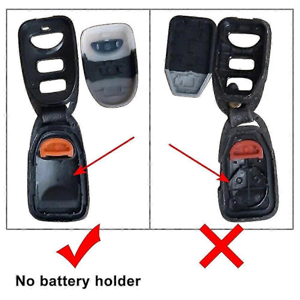 Knappar Fjärrkontroll Nyckel Fob Skal Fodral PG157 för 2007-2010 KIA Sorento (LGL)
