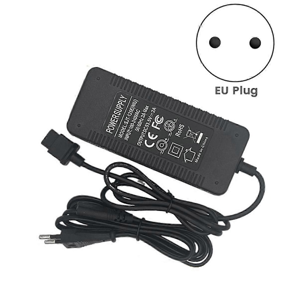 Elektrisk scooter strømadapter til KQi 2/ KQi 3 scooteroplader 53.5V 2A lithium batterioplader EU LGL Black