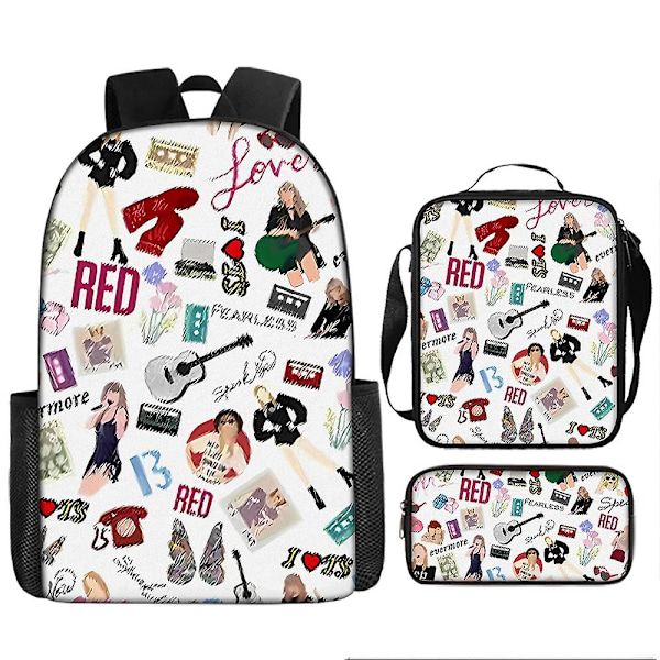 Taylor Swift Primary School Backpack Children's Cartoon Backpack Anime Backpack Shoulder Bag -ZHENV [L]