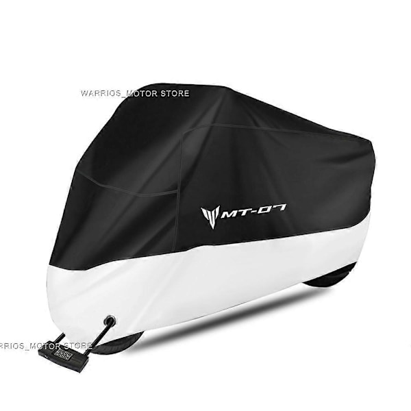 For YAMAHA MT-07 MT07 MT 07 2014-2022 2021 2020 Motorsykkeldeksel UV-beskyttelse Støvtett Snøtett Motorsykkel Vanntett Deksel LGL Silver 2XL for 200cm