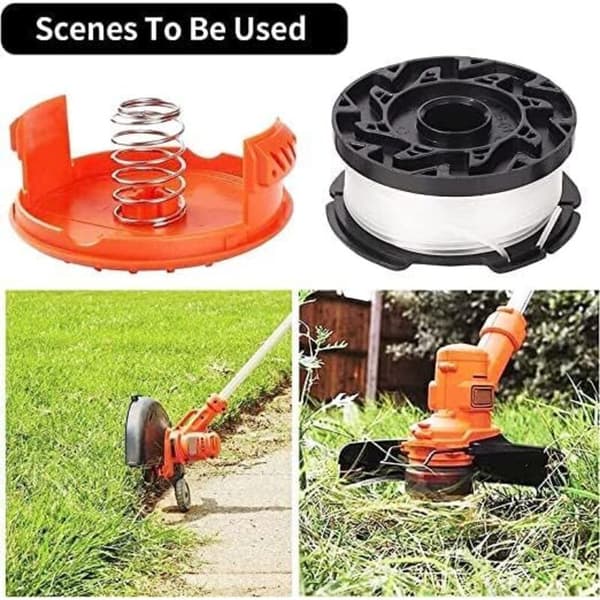 Pakke med 6 A6481 A6485 spoler for Black & Decker gresstrimmere (6 stk) (LGL)