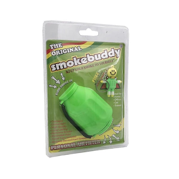 Smokebuddy Personlig Luftrenare Aktivt Kolfilter (Vit) LGL Green