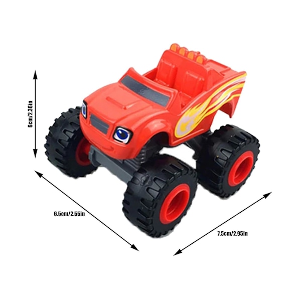 Super Stunts Truck Nickelodeon Blaze ja Monster Machines Lasten Lelu Kilpa-auto Lelu LGL Red