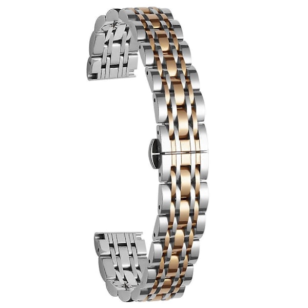 For Garmin Lily 2 Klokkereim 7-Perler 14mm Rustfritt Stål Erstatningsreim LGL Silver Rose Gold