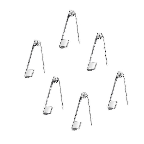 50 st 2 cm Silver Broschnål Baksida Lås Brosch Bar Säkerhet för Hantverk Smycken DIY Tillverkning (LGL)