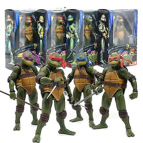 Ninja Turtles 1990 film 7" Neca Tmnt Teenage Movable Toys Mutant Action Figure Leonardo