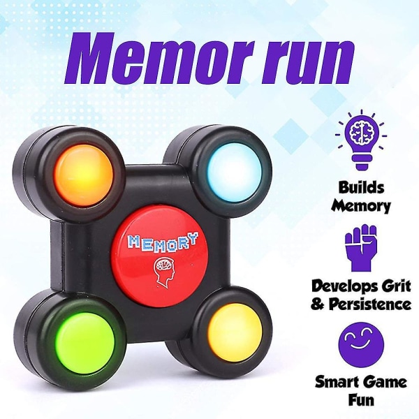 Børnelegetøj Mini elektronisk huskespilskonsol med lys og lyde, sekvens hukommelsestræningsspil Puslespil Hjernetraser-legetøj A