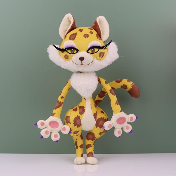 Star Kirby Clawroline Cartoon Leopard Plysch Leksak Spel Omkrets Actionfigurer Yellow 36cm-180g