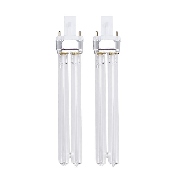 2 stk. 11W Ultraviolett UV Desinfeksjonslys Lamper UV Steriliseringslyspærer for Sterilisator Akvarium (G23 Lampebase) (LGL)