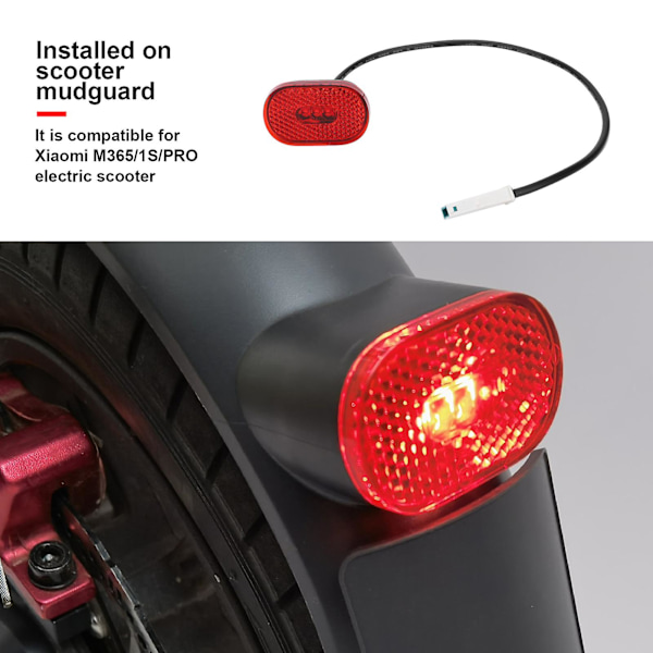 Xiaomi PRO2 Sähköpotkulaudan Takavalo - 3LED Takavalo Jarruvalolla (LGL)