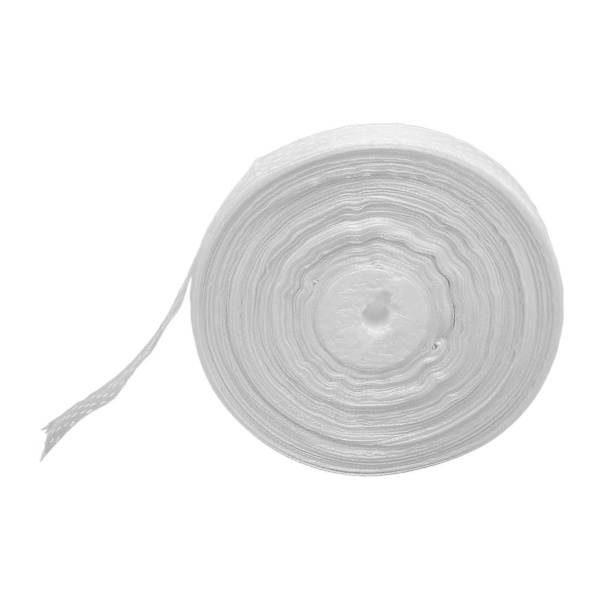 100 Yards 2,5 cm Transparent Chiffongband Prickigt Tryck Chiffongsatin för Inslagning Dekoration Bröllop Födelsedag Bukett Girlang Vit (LGL)