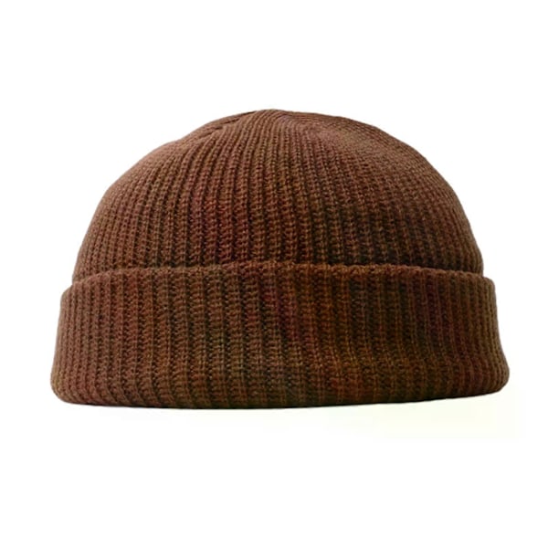 Unisex strikket lue for menn kvinner caps ull mote enkel varm skullies beanies solid høst vinter beanie lue trendy stil LGL Caramel Color