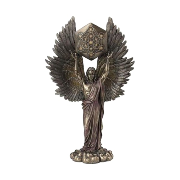 Metatron Bronzed Seraphim Seksvingede Guardian Angel Statuer Hjemmedekorasjon Harpiks Kreativitet Statuer, 100% Ny (LGL) A