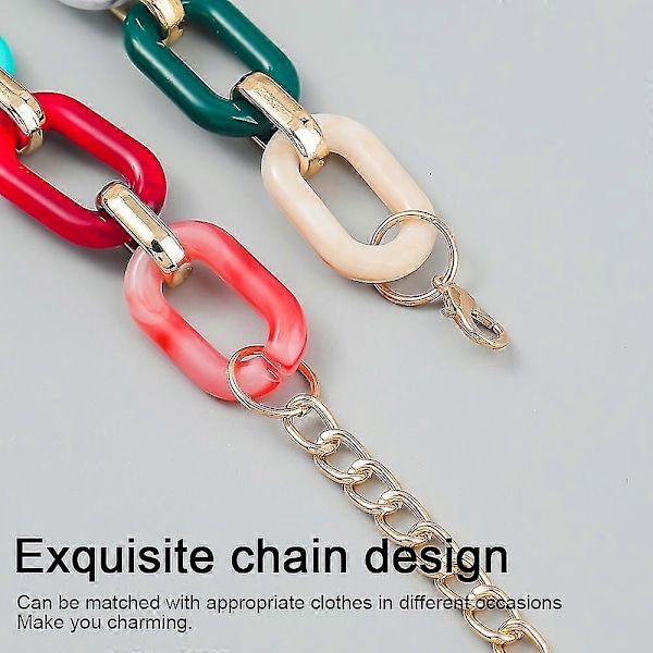 Fashion Chunky Link Kæde Lang Oval Halskæde Til Kvinder (LGL)
