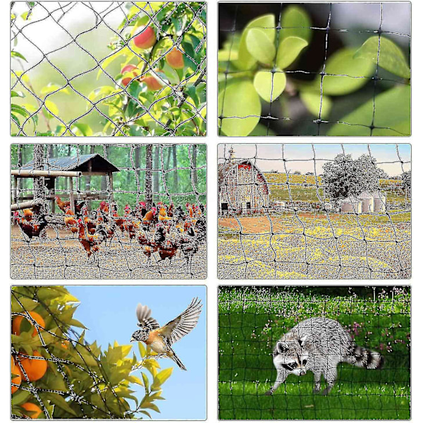 15m x 15m Fuglebeskyttelsesnet Fuglenet Plante Net Damnet Havenet Til Have, 5 X 5 Cm Store Huller
