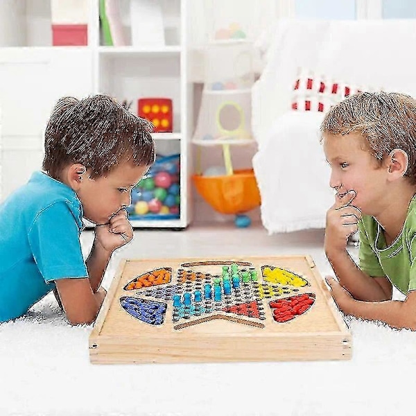 2024 4 in 1 Puinen Carrom-lauta Lelu Katapultti Shakki Pelit Tammi Puruton Kahden pelaajan Palapeli Peli Vanhempi-lapsi Interaktiiviset Lelut Lahja LGL