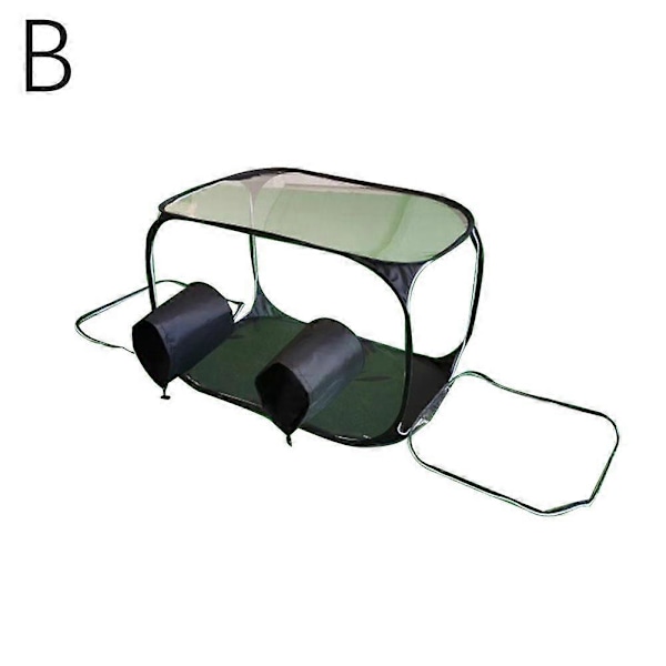 Svampedyrkningstelt Still Air Box Bærbar Foldbar PVC 2 Armporte Svampe LGL Black