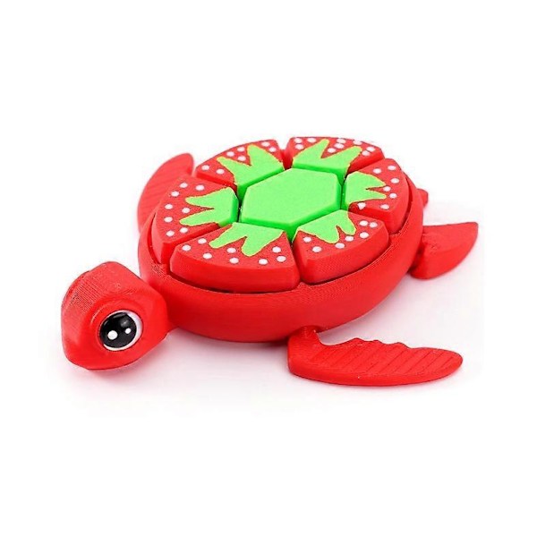 Jordbær Skildpadde Frugt Skildpadde Clicker, 3D Printet Fidget Legetøj til Voksne, Havskildpadde Clickers Fidget LGL