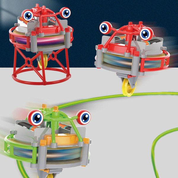 Tumbler Unicykel Robot Legetøj Wire Walking Roly-poly Gyro Legetøj til børn og voksne i alle aldre Green