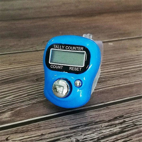 Liten mini räknare LED räknare fingerring räknare nyckelräknare LGL Azure Blue