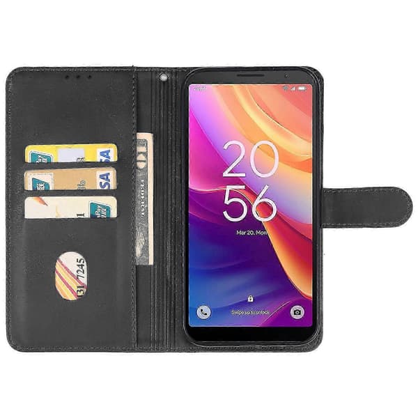 Læder telefoncover til Tcl 501 (LGL) Black