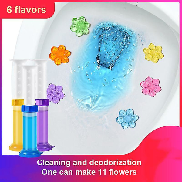 Blomdoftande toalettdeodoriserande blomgelstempel toalettluktfräschare för toalettstädning [LGL] Orange