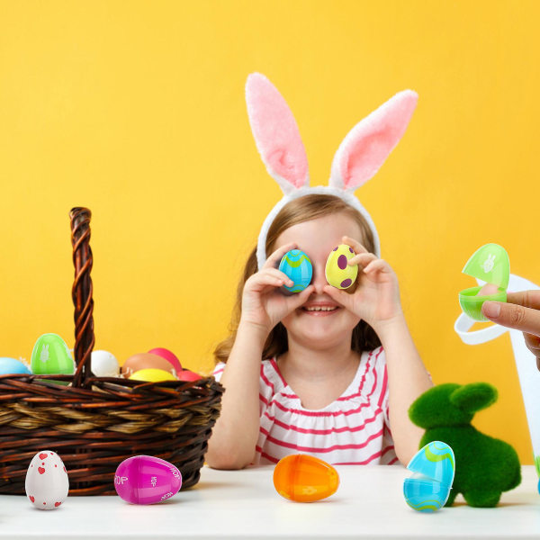 Diy påskägg blind box leksak med öppen ägg överraskning leksaker set påsk leksak kreativ hållbar present festtillbehör multicolor