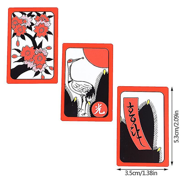 Mahjong Gostop Go Stop Hanafuda-kortit Suosittu korealainen japanilainen lautapeli Multicolor 1 Pair